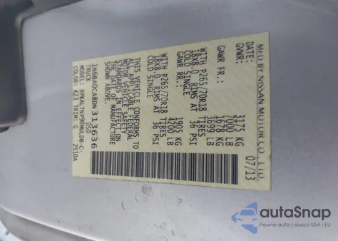 2013 Nissan Titan Sv from USA, damaged, VIN 1N6BA0CA8DN313636